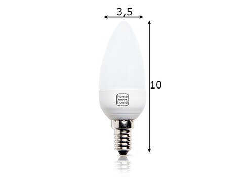 LED lamp CANDLE valge, D3,5xH10,8 cm, 3,2W, E14, 2700K