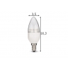 LED lamp CANDLE valge, D4xH10 cm, 5,7W, E14, 2700K, reguleeritav