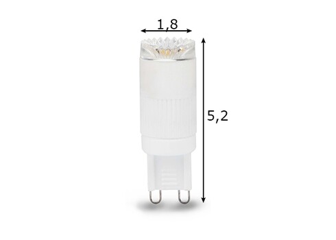 LED lamp CYLINDER valge, D1,8xH5,2 cm, 2,5W, G9, 2700K