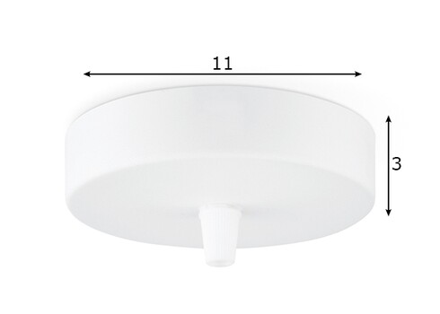 Rosett METAL valge, D11xH3 cm