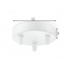 Rosett METAL valge, D12xH3 cm