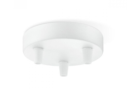 Rosett METAL valge, D12xH3 cm