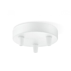 Rosett METAL valge, D12xH3 cm