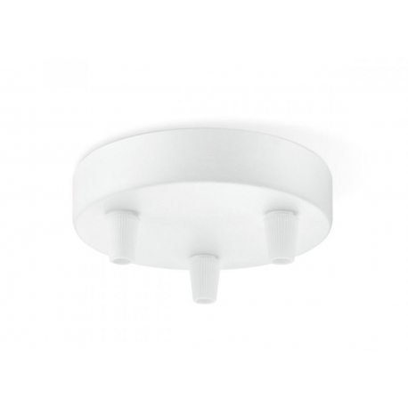 Rosett METAL valge, D12xH3 cm