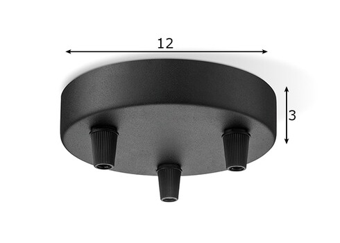 Rosett METAL must, D12xH3 cm