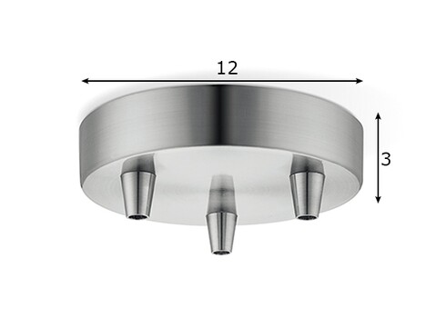 Rosett METAL metall, D12xH3 cm