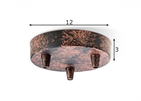 Rosett METAL rooste, D12xH3 cm