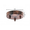 Rosett METAL rooste, D12xH3 cm