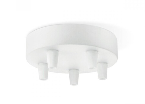 Rosett METAL valge, D12xH3 cm