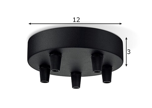 Rosett METAL must, D12xH3 cm