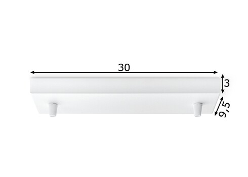 Rosett METAL valge, 30x9,5xH3 cm