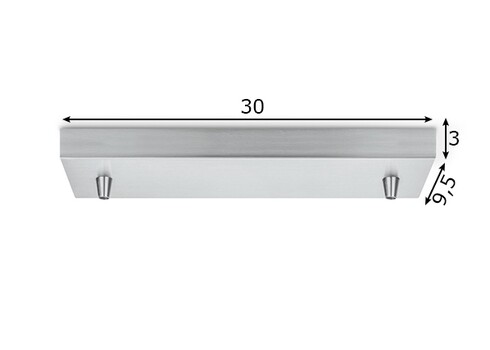 Rosett METAL metall, 30x9,5xH3 cm