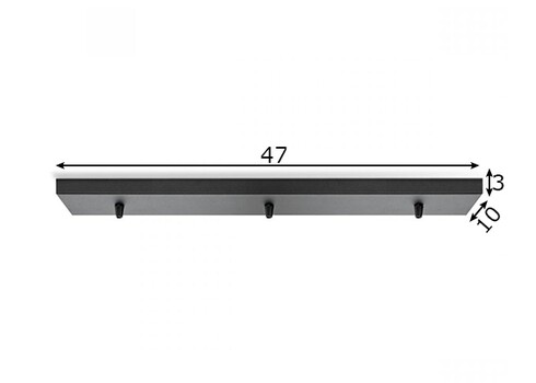 Rosett METAL must, 47x10xH3 cm