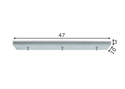 Rosett METAL hall, 47x10xH3 cm
