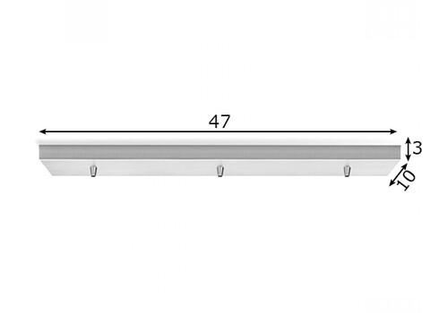 Rosett METAL metall, 47x10xH3 cm