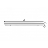 Rosett METAL metall, 47x10xH3 cm