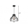 Rippvalgusti BLANK must, D25xH127 cm