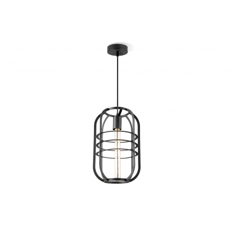 Rippvalgusti NERO must, D24xH141 cm, E27