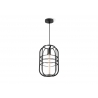 Rippvalgusti NERO must, D24xH141 cm, E27
