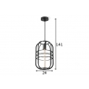 Rippvalgusti NERO must, D24xH141 cm, E27