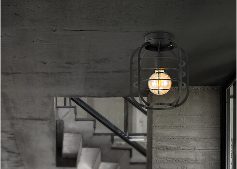 Laevalgusti NERO must, D24,5xH29 cm, E27