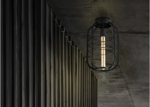 Laevalgusti NERO must, D24xH40 cm, E27