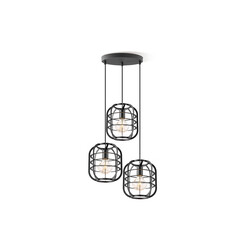 Rippvalgusti NERO must, D49xH180 cm, E27