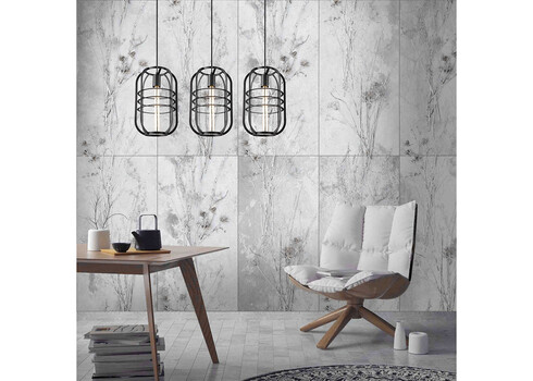 Rippvalgusti NERO must, D120xH141 cm, E27