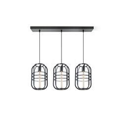 Rippvalgusti NERO must, D120xH141 cm, E27