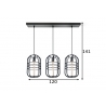 Rippvalgusti NERO must, D120xH141 cm, E27