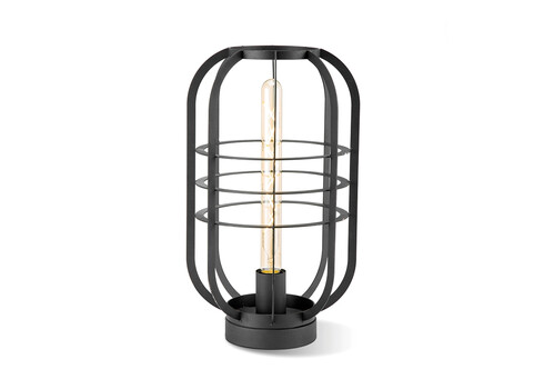 Lauavalgusti NERO must, D24xH40 cm, E27