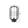 Lauavalgusti NERO must, D24xH40 cm, E27