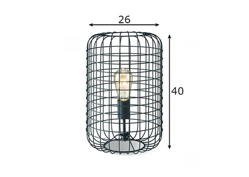 Lauavalgusti NETTING must, D26xH40 cm, E27
