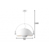 Rippvalgusti FABRIQ valge, D50xH148 cm, E27
