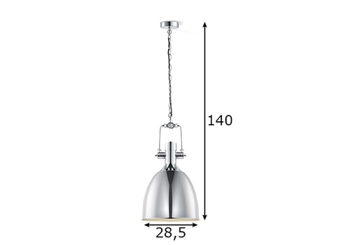 Rippvalgusti DIVE kroom, D28,5xH140 cm, E27