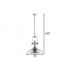 Rippvalgusti DOME kroom, D35xH145 cm, E27