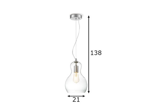Rippvalgusti BELLO klaar, D21xH138 cm, E27