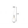 Rippvalgusti BELLO klaar, D21xH138 cm, E27