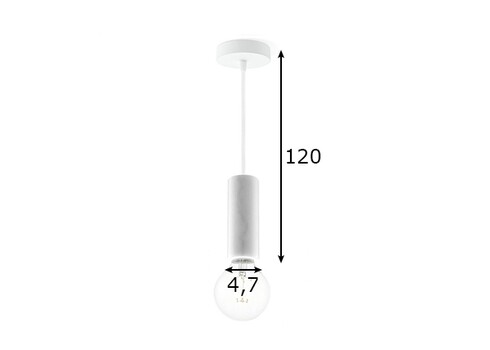 Rippvalgusti SAGA marmor, D4,7xH120 cm, E27