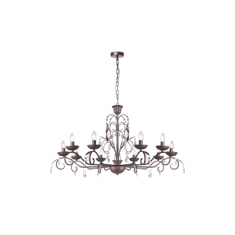 Lühter BARROCO must, D108xH160 cm, E14