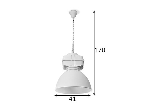 Rippvalgusti WANTED valge, D41xH170 cm, E27