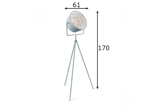 Põrandavalgusti CLEMENTO betoonhall, D61xH170 cm, E27