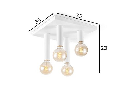 Laevalgusti DRIP valge, 35x35xH23 cm, E27