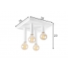 Laevalgusti DRIP valge, 35x35xH23 cm, E27
