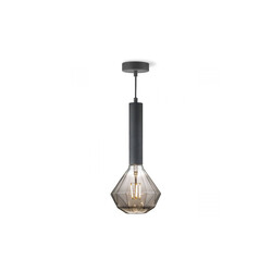 Rippvalgusti FACIL must, D10xH147 cm, E27