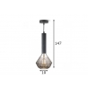 Rippvalgusti FACIL must, D10xH147 cm, E27