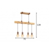Rippvalgusti DENTON puit, 70xH128 cm, E27