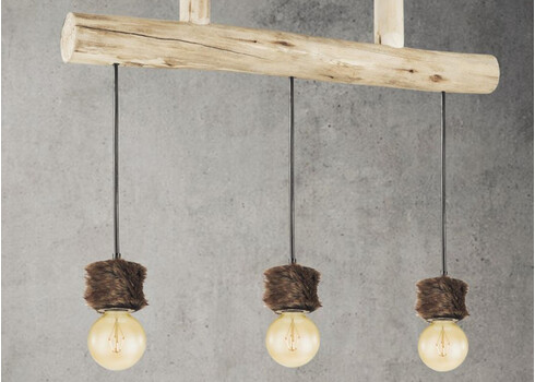 Rippvalgusti FURDY puit, 60xH131, E27