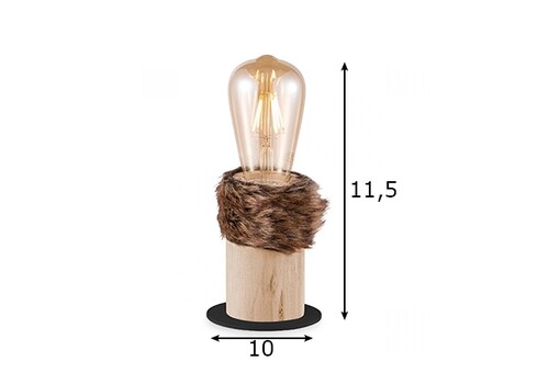 Lauavalgusti FURDY puit, D10xH11,5 cm, E27