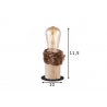 Lauavalgusti FURDY puit, D10xH11,5 cm, E27